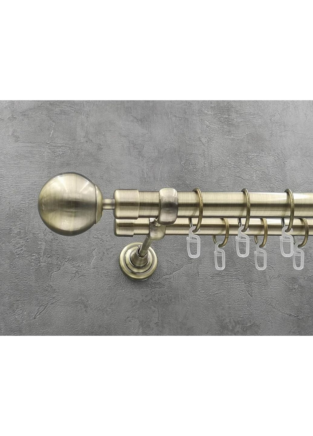 Карниз Куля гладка штанга подвійний відкритий 25/19 мм 400 см Антик Quadrum (352782143)