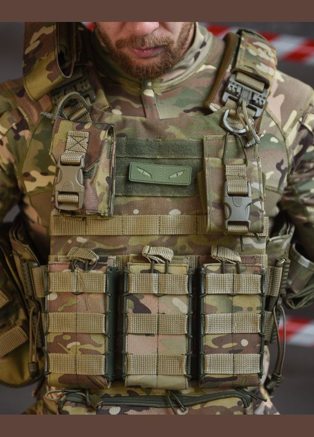 Тактична плитоноска з підсумками Tetrazion мультикам No Brand (317900591)