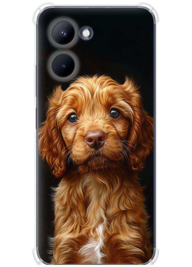 Силикон с усиленными углами чехол 'Cocker spaniel на черном фоне' для Endorphone Realme C33 (292254712)