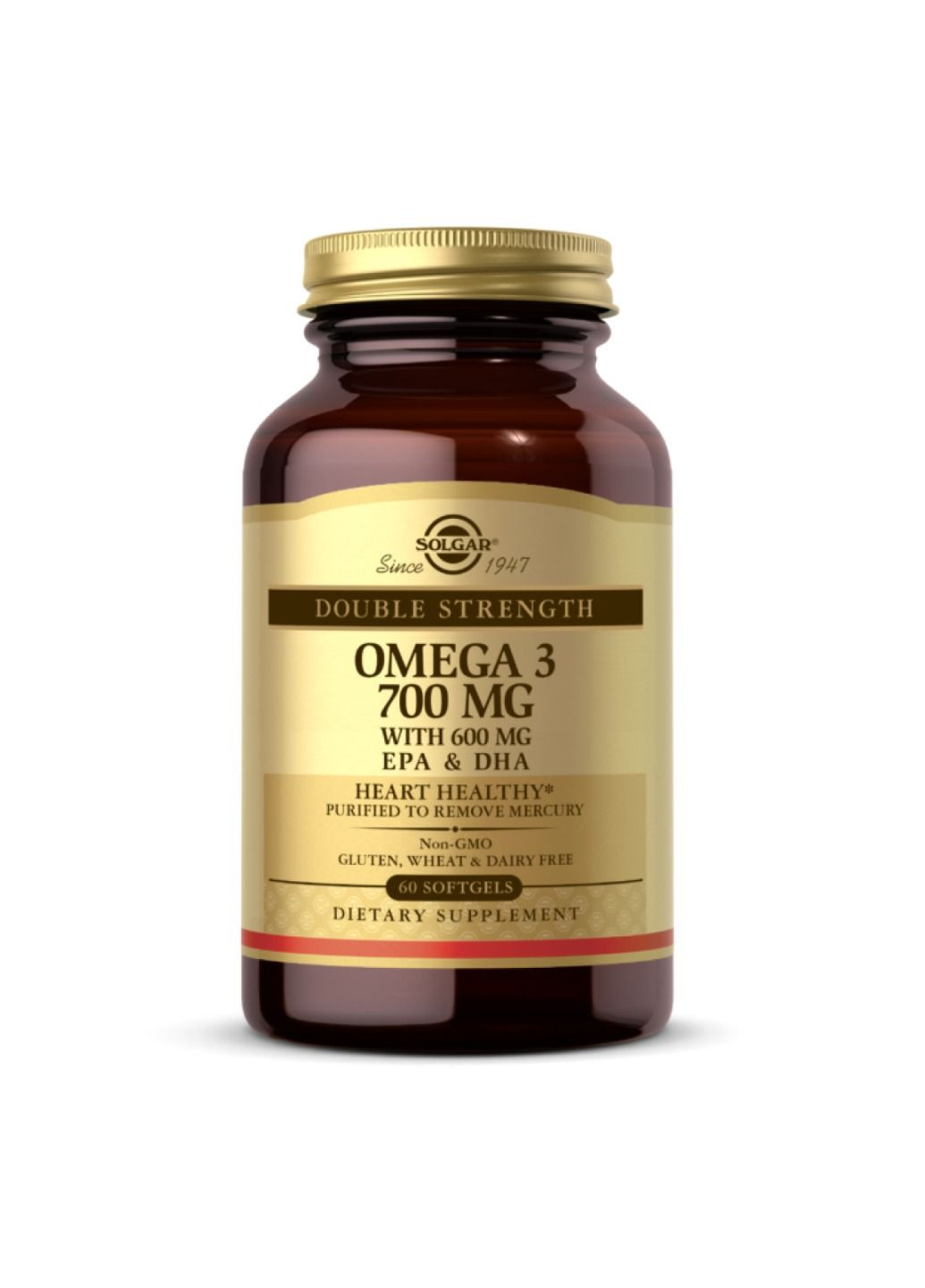 Комплекс жирных кислот Double Strength Omega-3 700mg - 60 softgels Solgar (315733682)
