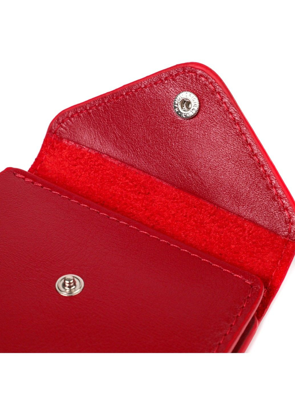 Яскравий жіночий гаманець із глянсової натуральної шкіри 16815 Червоний Grande Pelle (292920543)