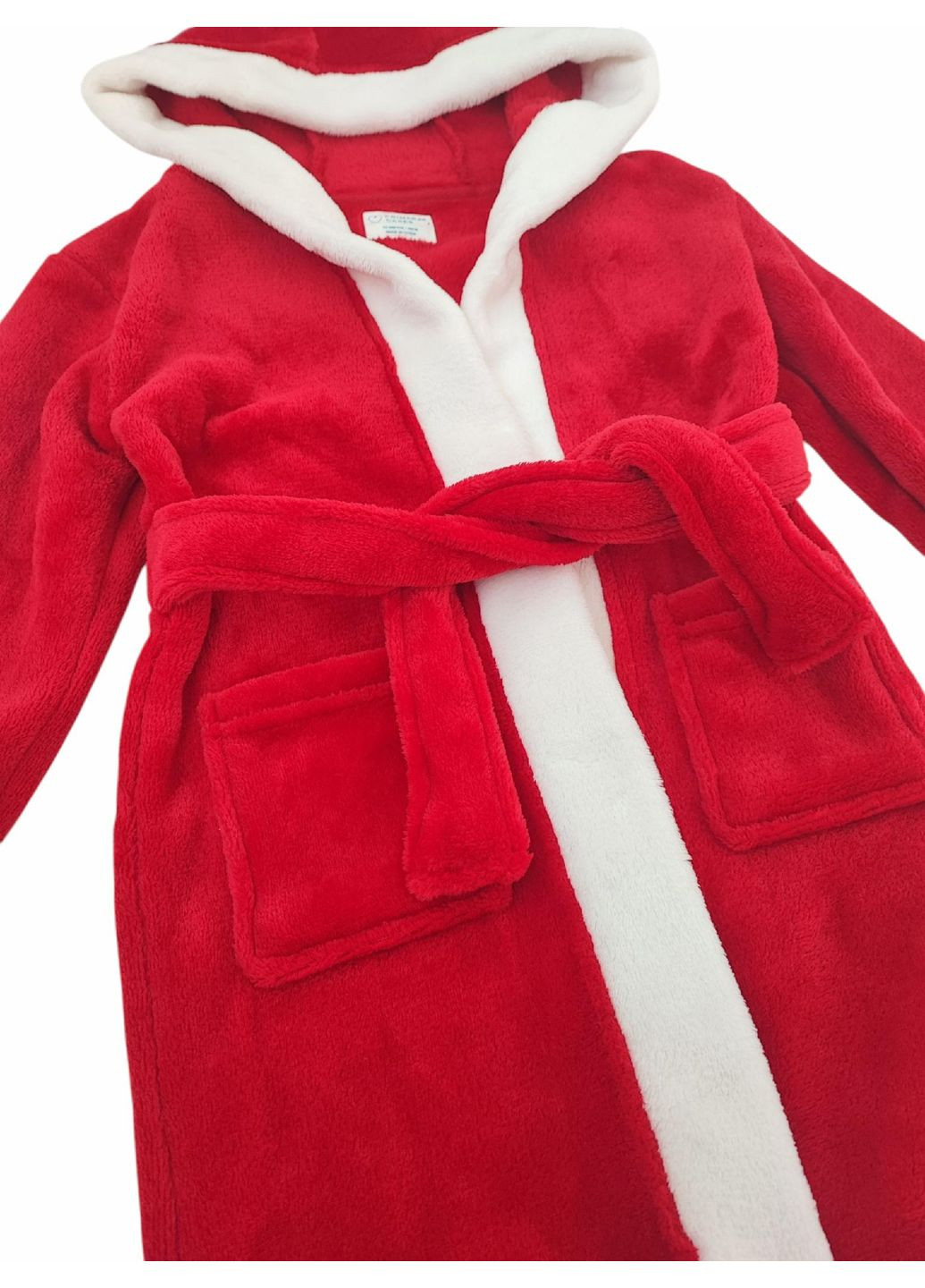 Комбинированная зимняя детская теплая новогодняя пижама (кофта + штаны + халат) для мальчика кремова/красная (25101048) кофта + брюки Primark