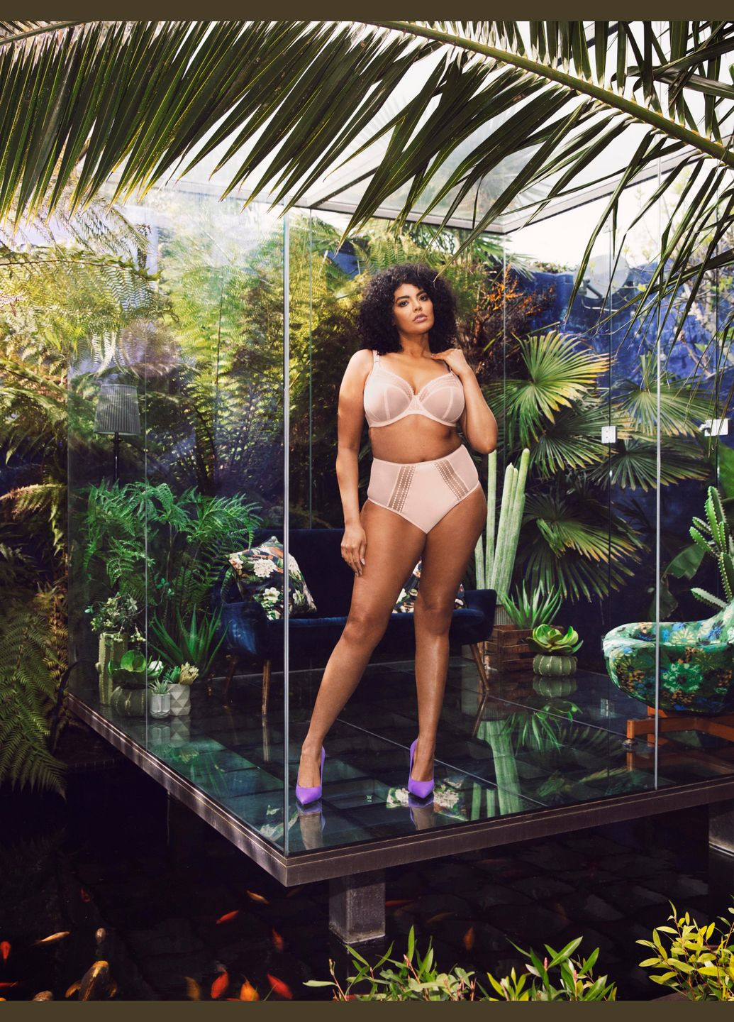 Персиковий планж бюстгальтер 8900 Elomi з кісточками поліамід, поліестер, еластан, мереживо