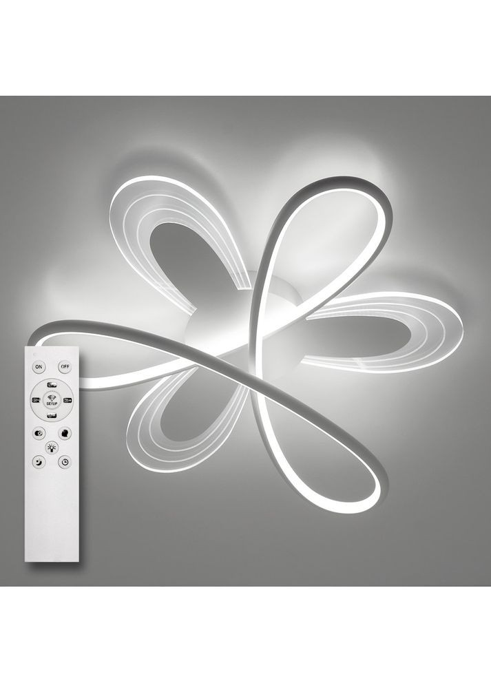 Светильник потолочный светодиодный LOLITA 80W 6F RC 500/100 WHITE/CLEAR 220V IP20 с пультом ДУ Luminaria (370246948)