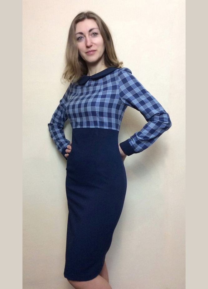 Синя ділова плаття офісне 2 Льва