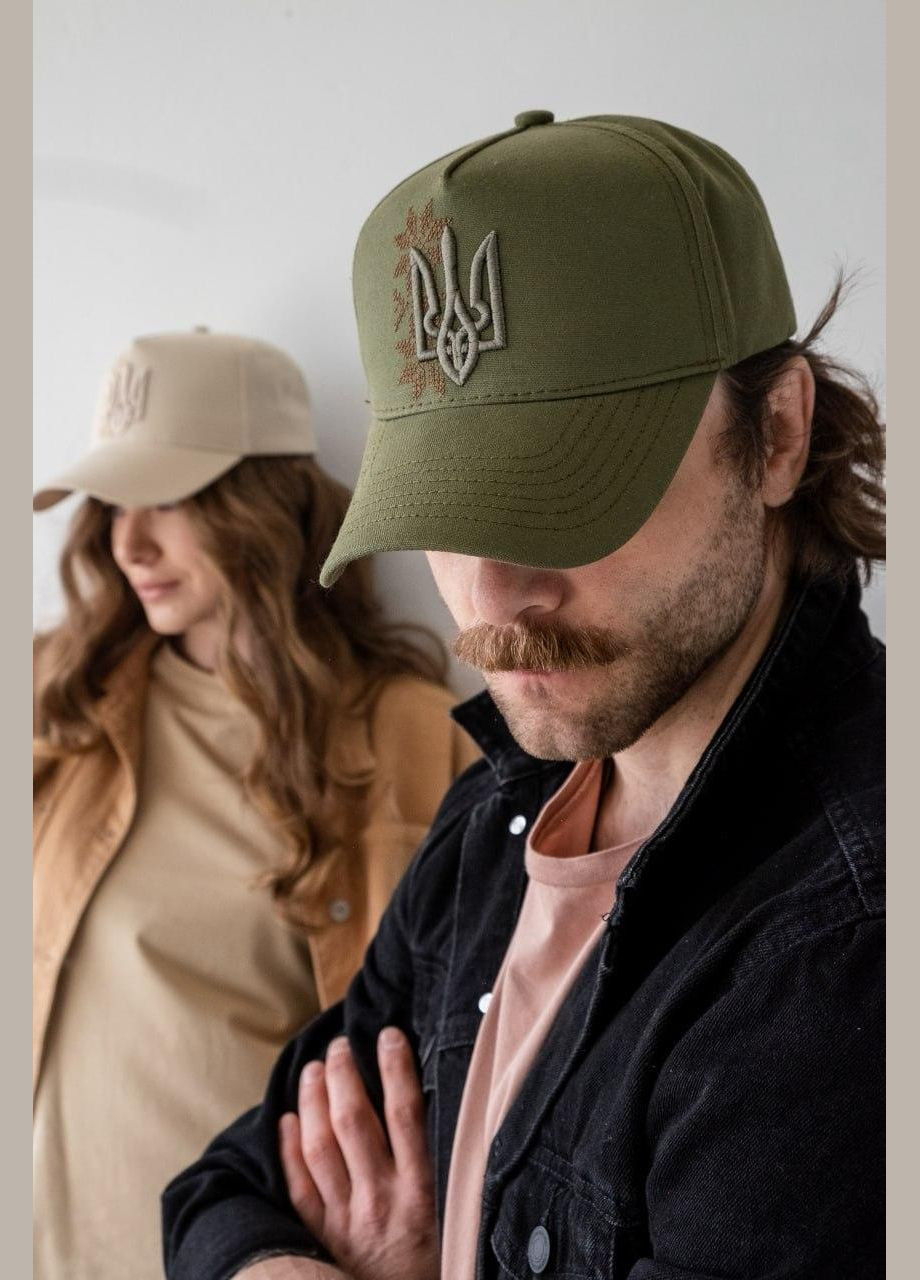 Бейсболка Тризуб з вишивкою хакі 4050-17 57-58 Ornamex (334101211)