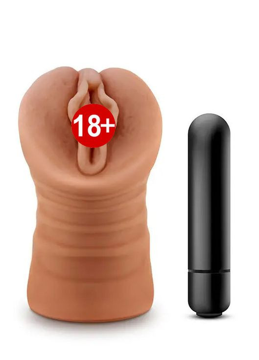 Мастурбатор вагина реалистичный Sofia с вибрирующей пулей, коричневый Blush (303886905)