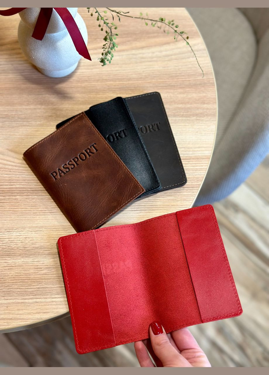 Шкіряна обкладинка для паспорта з написом 1940 No Brand (359380800)