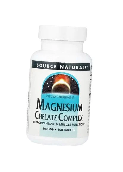 Магній Хелат, Magnesium Chelate Complex 100, 100таб (36355134) Source Naturals (393643424)
