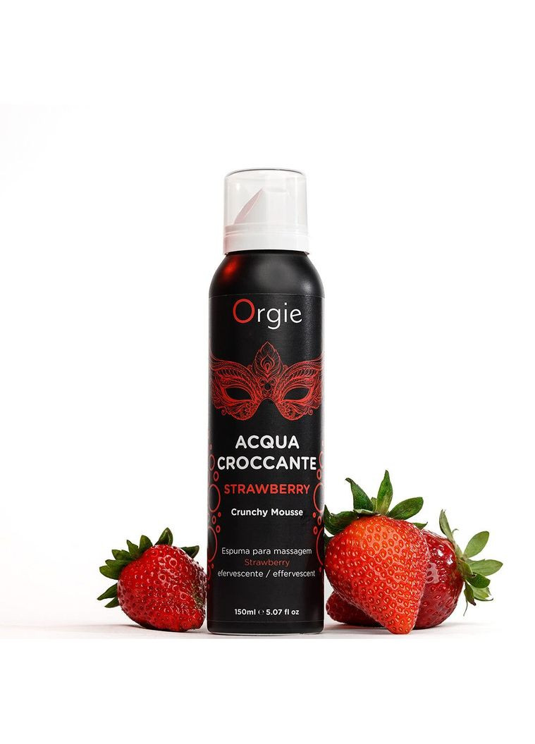 Массажная пенка Acqua Croccante Strawberry (150 мл), эффект лопающихся пузырьков Orgie (317268222)