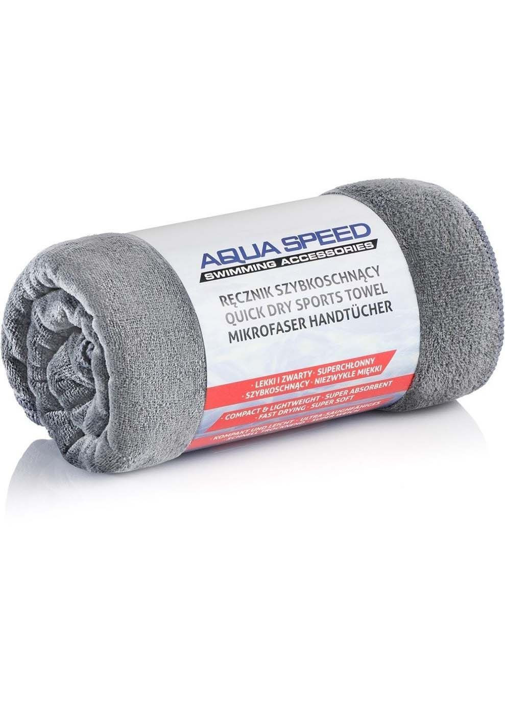 Рушник DRY CORAL 9112 графіт Уні 70х140см Aqua Speed сірий