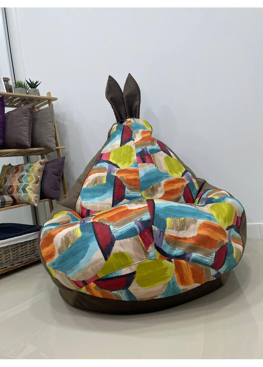 Кресло - мешок груша Зайка, M - 100х75 Akasya 275+Багира 11844 SkyPuff (361257253)