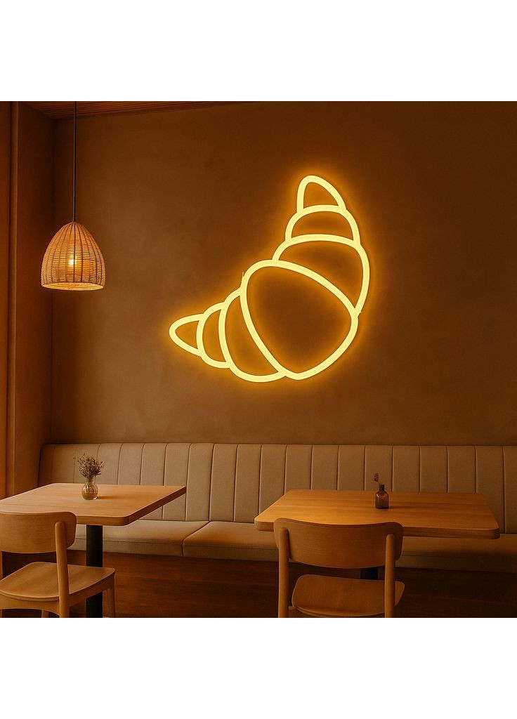 Неонова LED вивіска Круасан 490х230мм NeonChic (366669701)