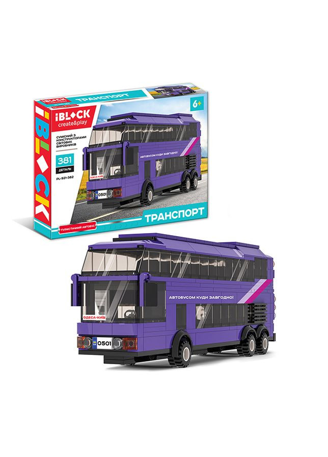 Конструктор Туристичний автобус колір різнокольоровий ЦБ-00240370 Iblock (282969571)