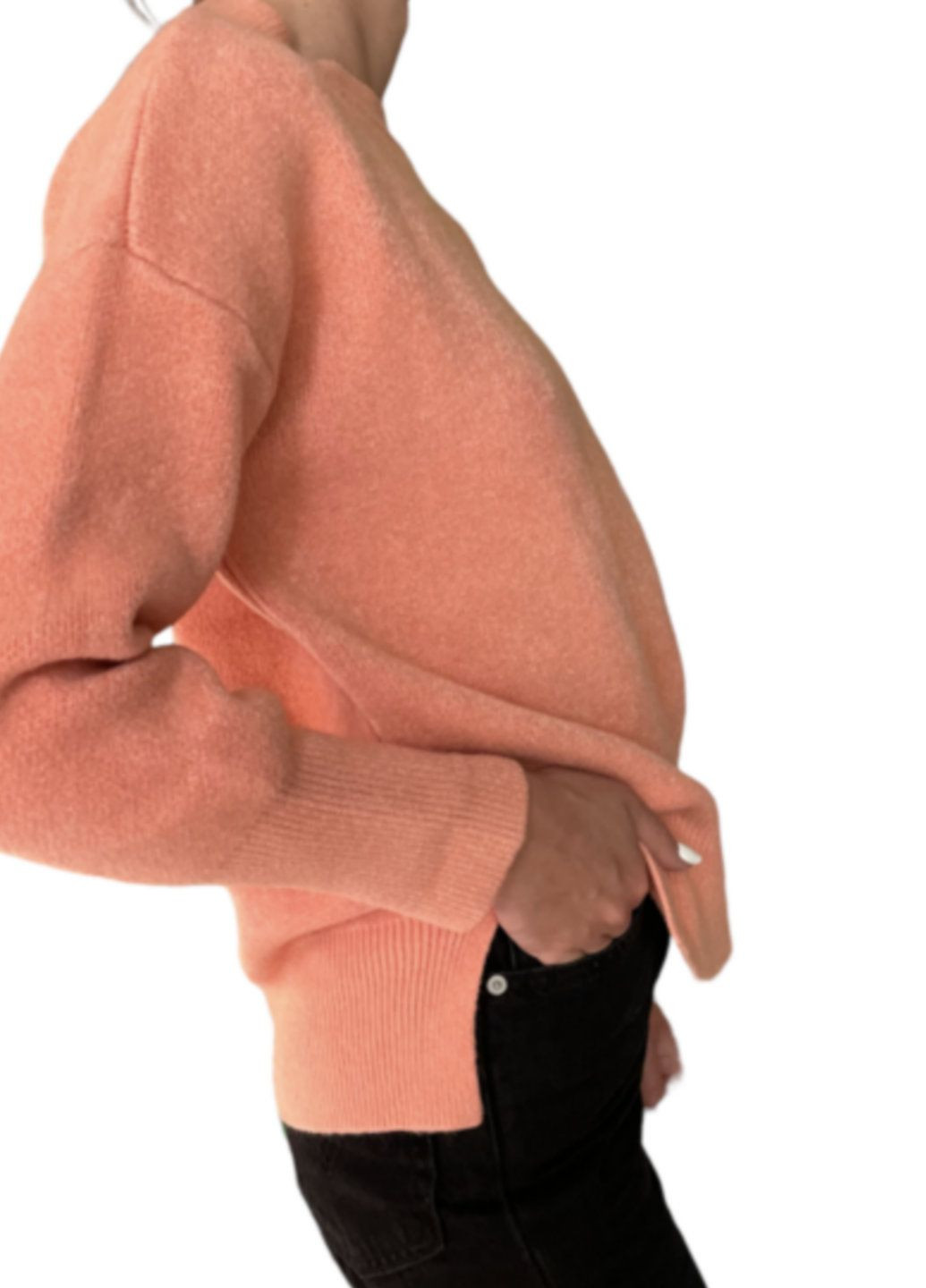 Персиковий зимовий светр жіночий s-m ласка jinjiaxian персиковий джемпер No Brand