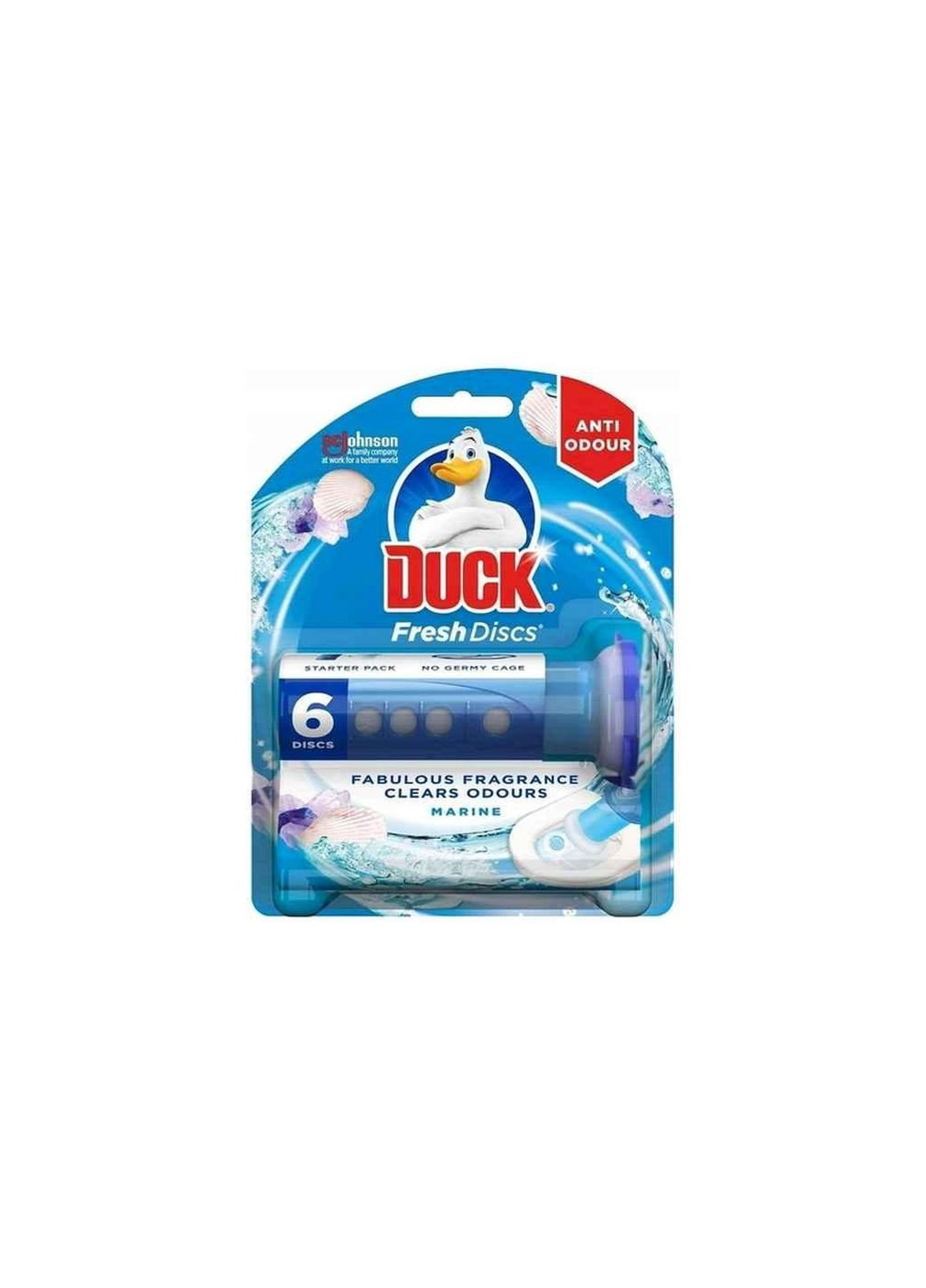 Блок Точечный для туалетов 6шт Диски чистоты Морская свежесть ТМ Duck (304264737)