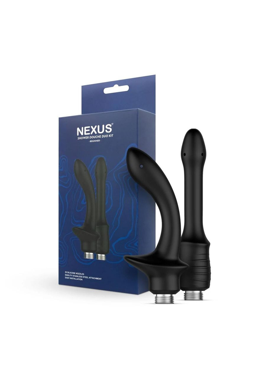 Набір анальних насадок для душу BEGINNER Shower Douche Duo Kit — Black, 2 шт. Nexus (367723079)