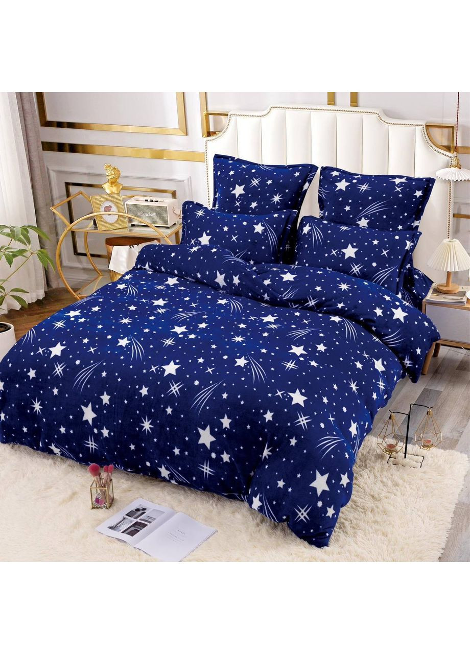 Теплое велюровое постельное белье евро на 4 наволочки Vishnya (365715682)