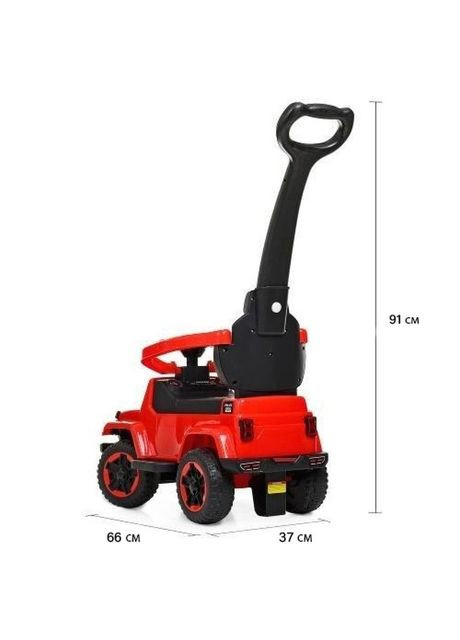 Детская машинка на аккумуляторе каталка-толокарь SP-219 с родительской ручкой красный 42400197 SPOKO (335872183)