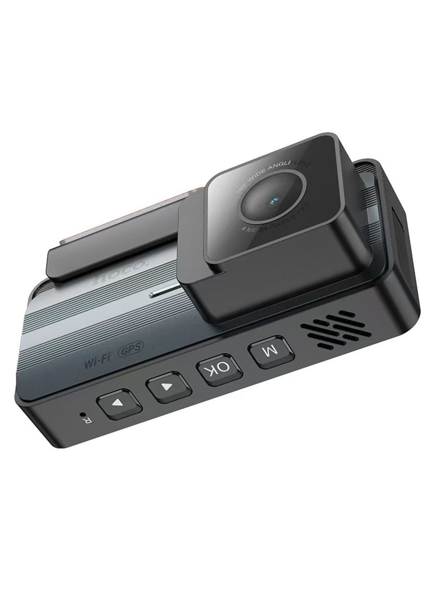 Відеореєстратор DV12 driving recorder 2K display GPS(with rear camera) Silvery Gray Hoco DV12 (з rear camera) (363832602)