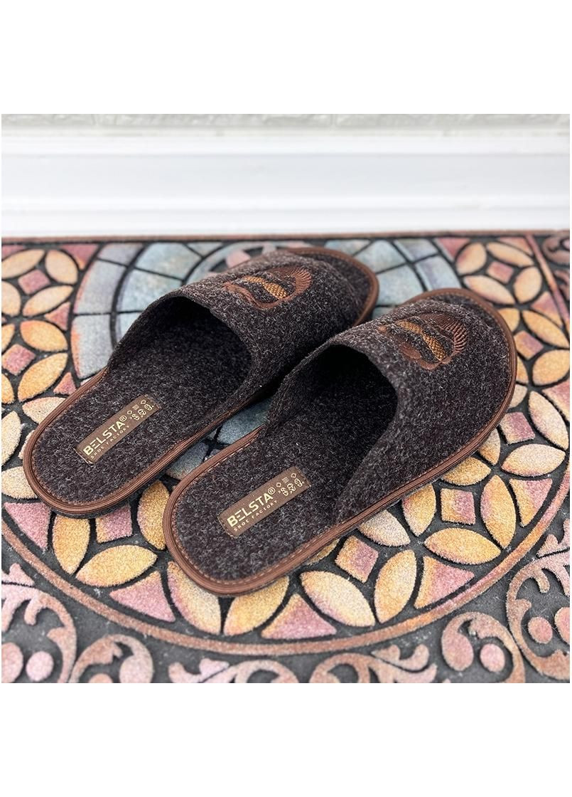 Коричневые чоловiчi кiмнатнi тапочки vs-002202-3 коричневi No Brand