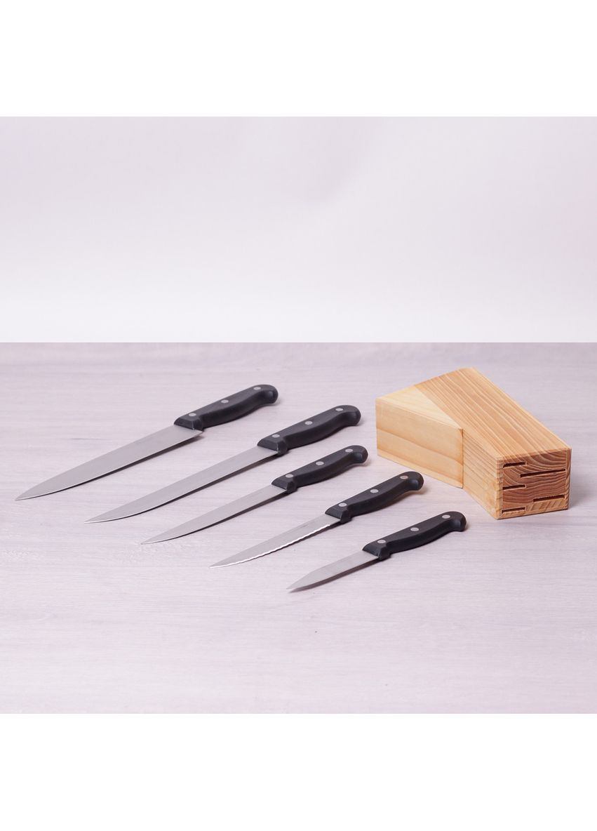 Набор кухонных ножей KM-5121 6 предметов Kamille комбинированные,