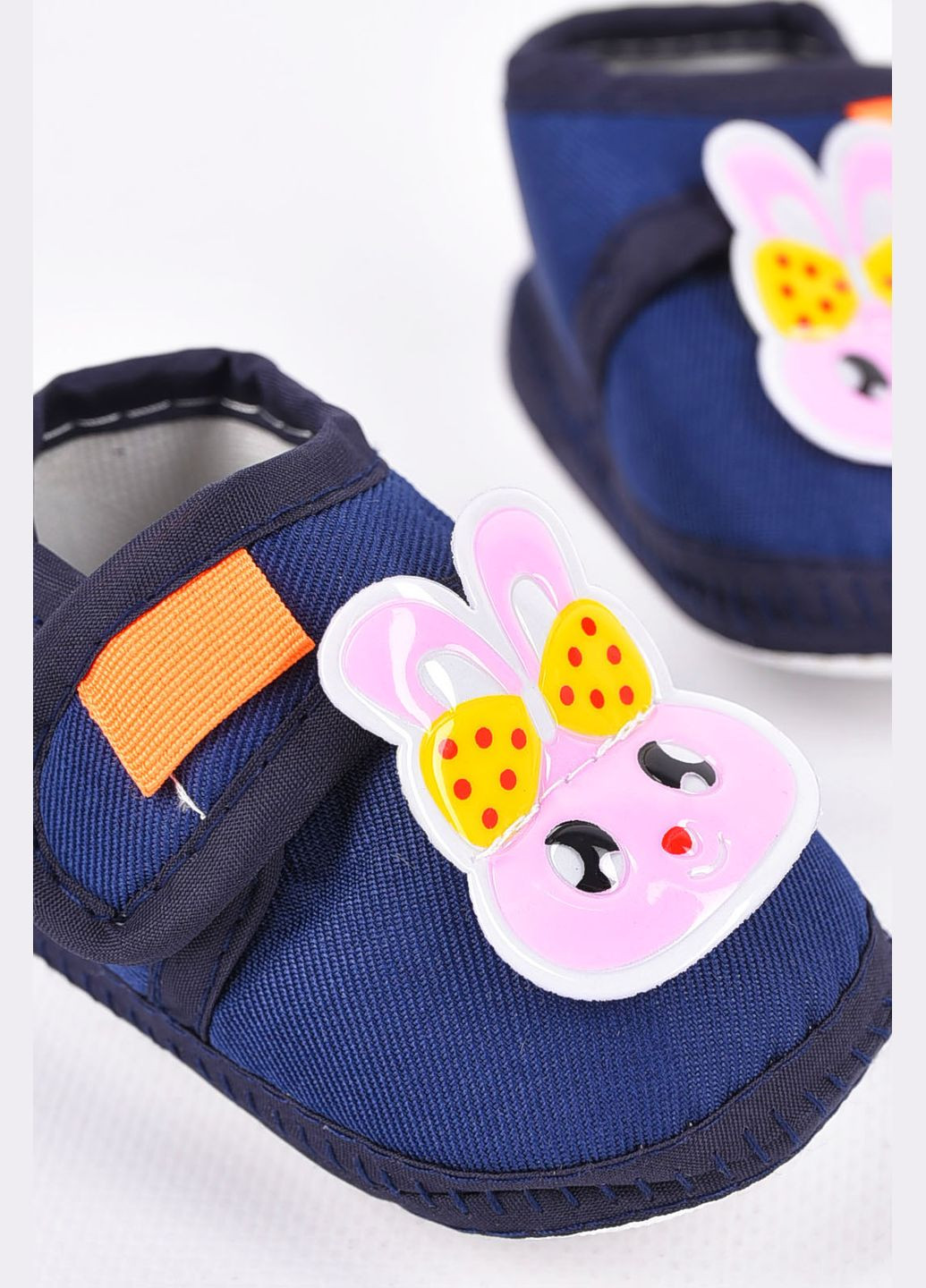 Темно-синие пинетки детские для девочки тёмно-синего цвета Let's Shop