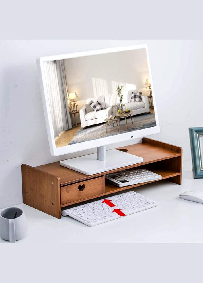 Підставка для монітора з дерева Хайс 2 мускат (ПДМ-202607) No Brand (328415301)