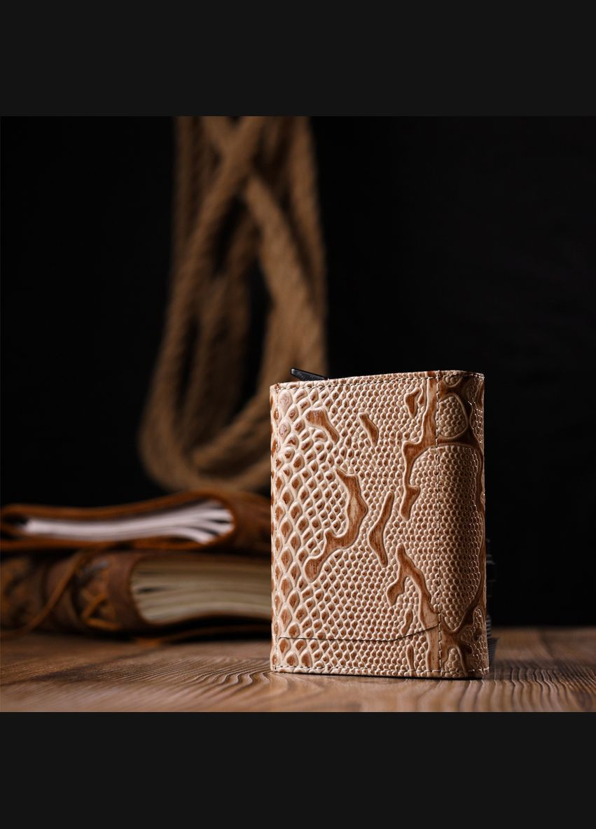 Візитниця із натуральної фактурної шкіри під змію 20985 Karya (331907977)
