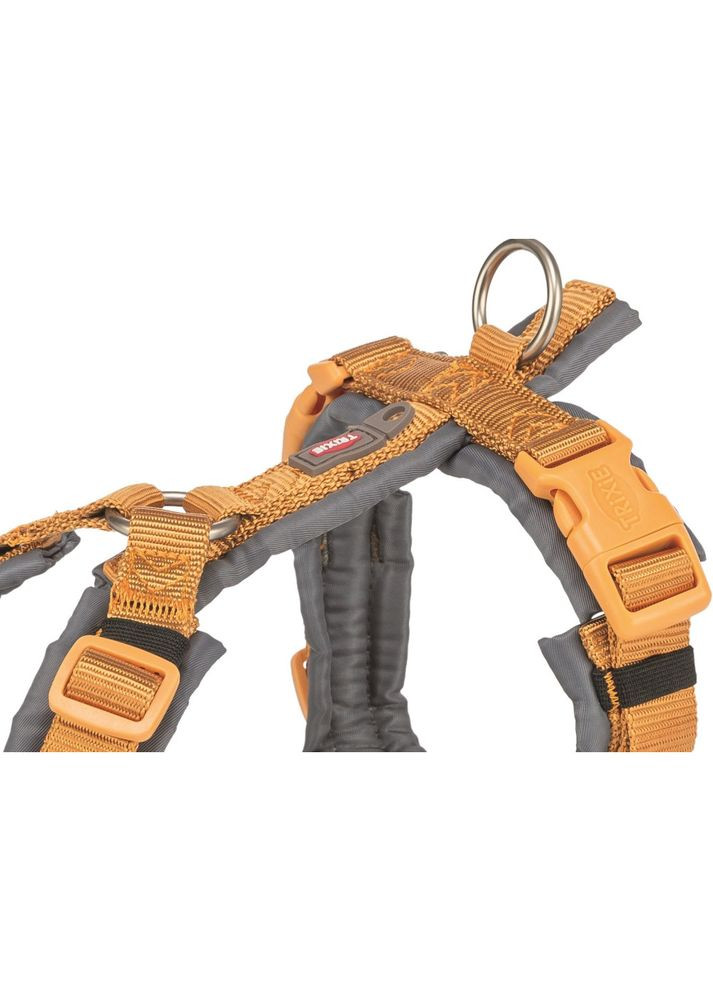 Шлея Premium для собак трекінгова XL 80–97 см 25 мм оранжево-сіра Trixie (372504432)
