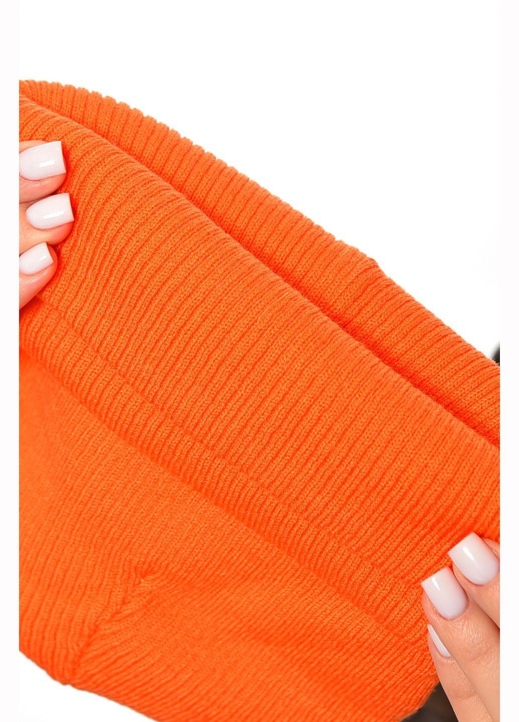 Шапка женская демисезонная оранжевого цвета Let's Shop (305663521)