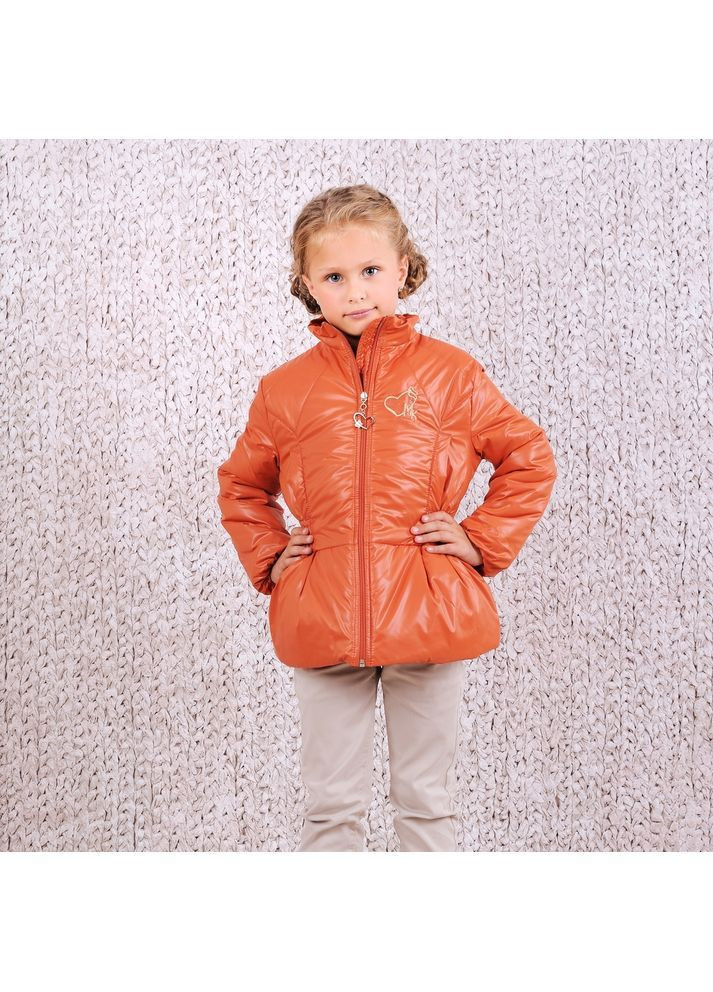 Теракотова демісезонна куртка демісезонна для дівчат модний карапуз Trendy Tot 03-00458_000006715