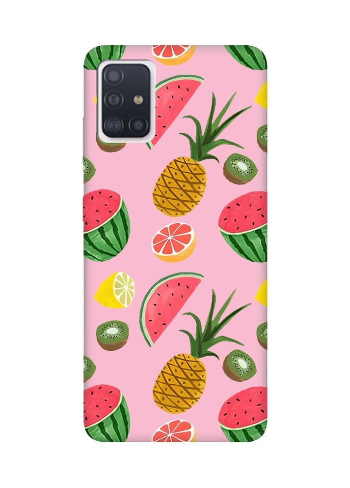 Матовий рожевий чохол на Samsung Galaxy A51:: Фруктовий мікс (принт 347) Creative (360695734)