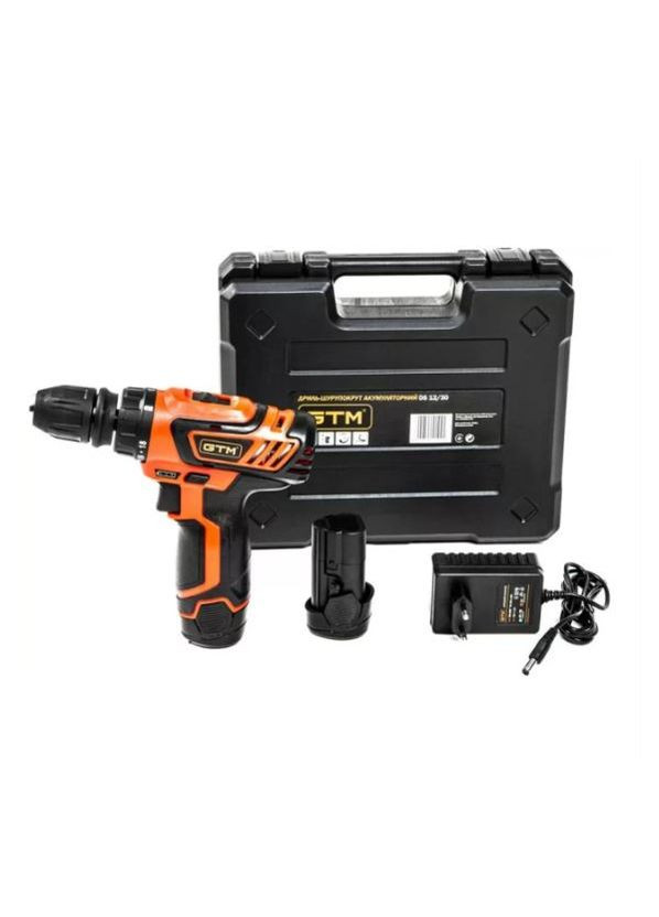 Акумуляторний дриль-шурупокрут DS12/30 (12 В, 2х1.5 А*год, 30 Н*м) з АКБ та зарядним пристроєм (26246) GTM (337990149)