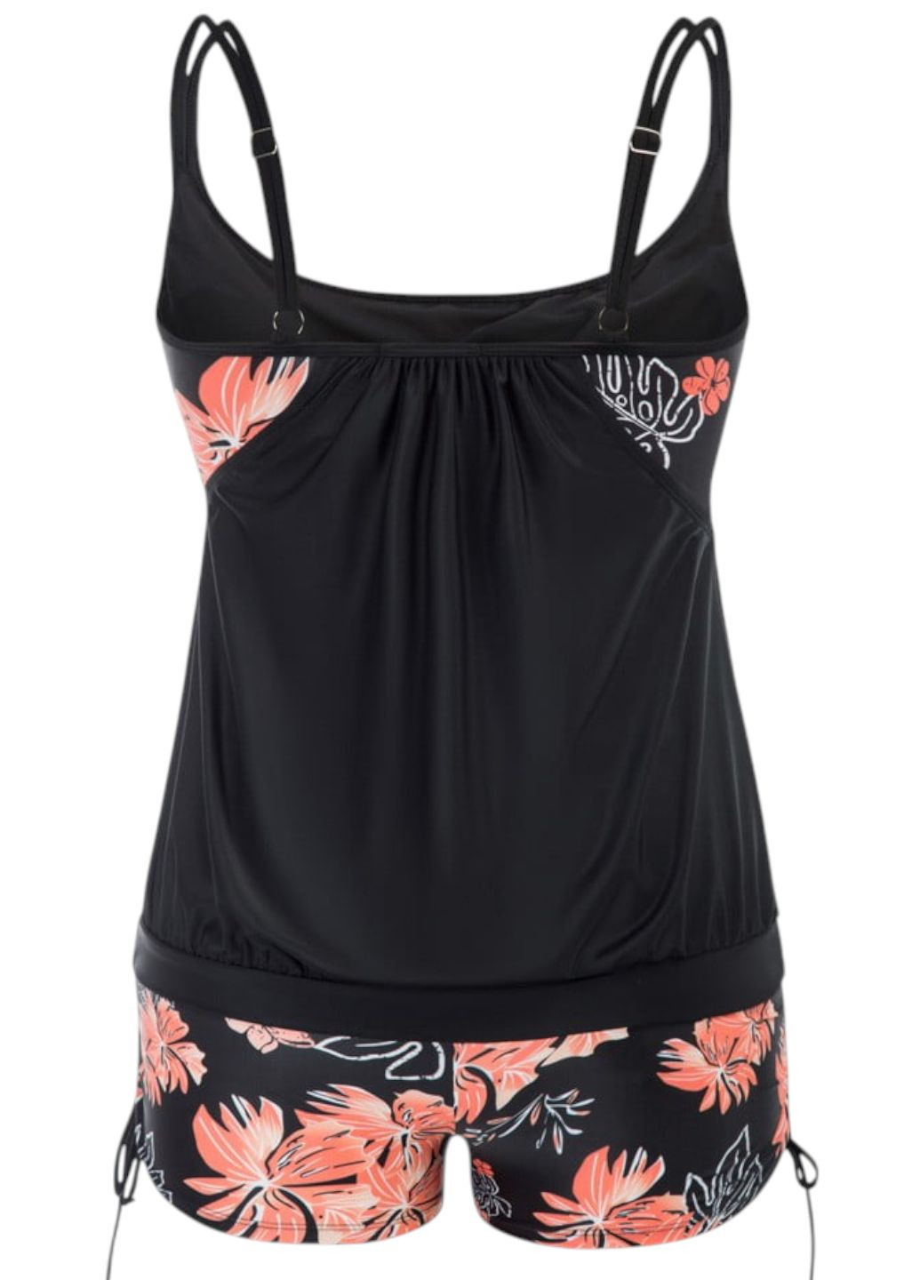 Черный летний женский купальник tankini plus size с утягивающим эффектом черный (8188) танкини FS