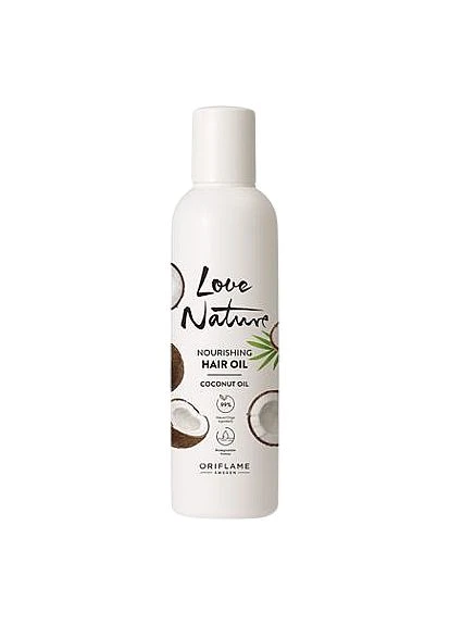 Живильна олія для волосся з кокосовим маслом Love Nature Nourishing Hair Oil Coconut Oil 100ml (1096609-163481) Oriflame (379857471)