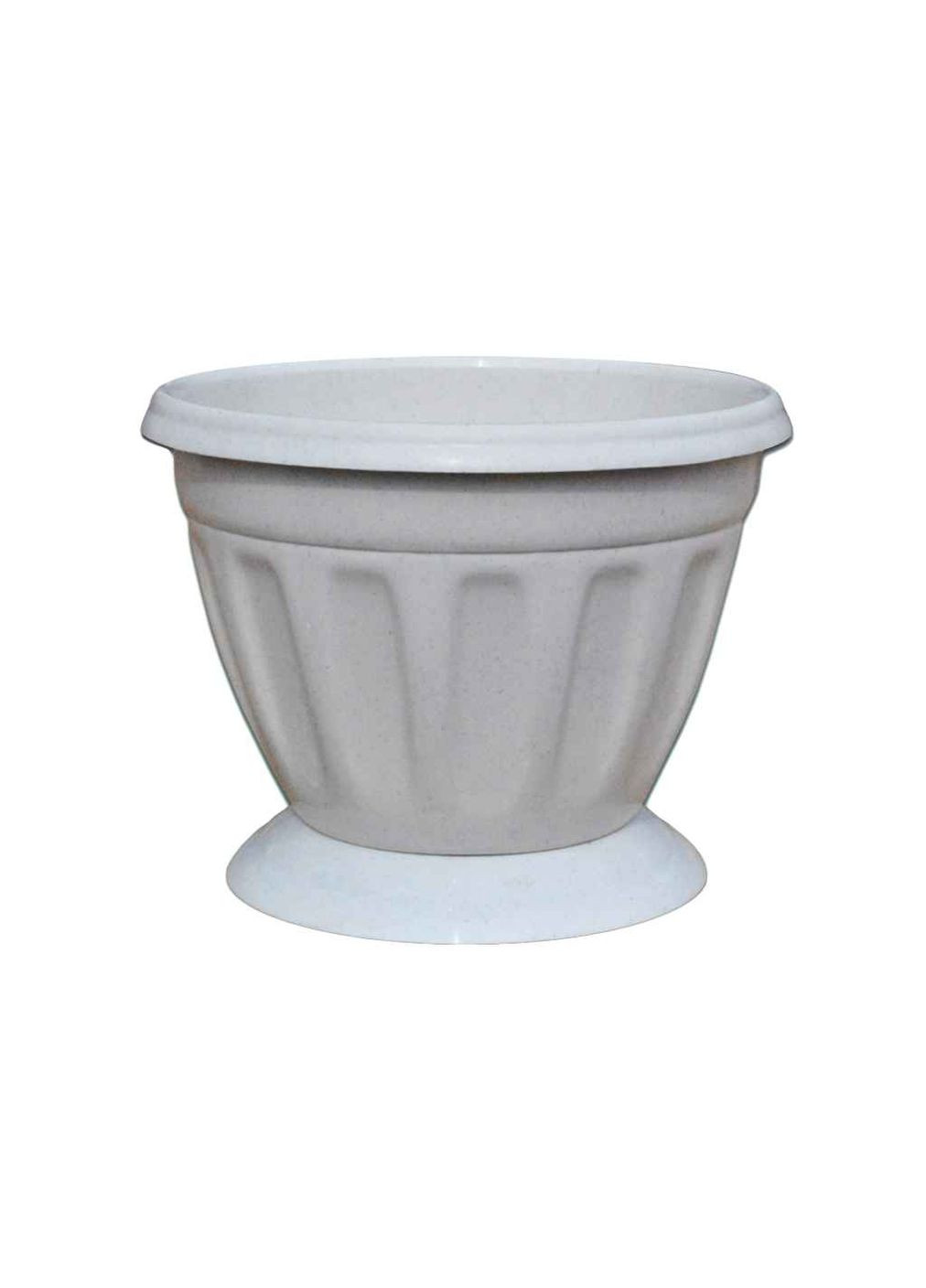 Горщик для квітів 1л 150мм з підставкою "Софі" білий ХАРКІВ (356456790)