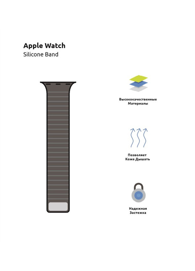 Ремешок Ribbed для Apple Watch 38/40/41mm Green/Blue (ARM51970) ArmorStandart (259967653)