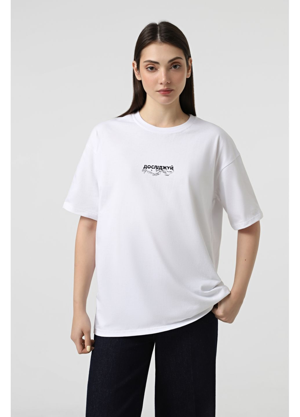 Футболка Досліджуй Ведмідь бурий 029 біла BEZLAD (367726014)