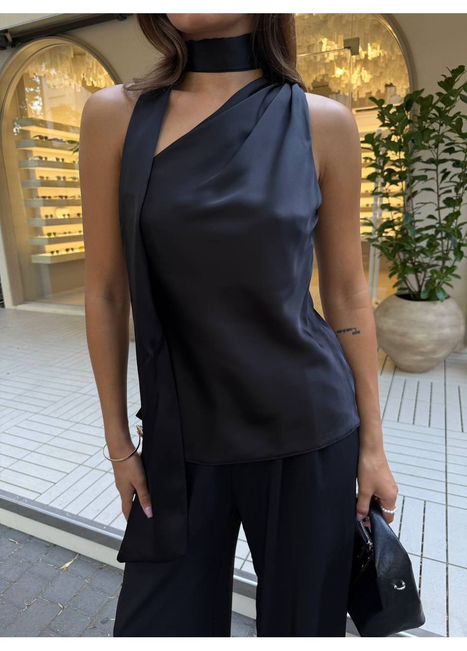 Чорна жіноча блузка FINO Mode