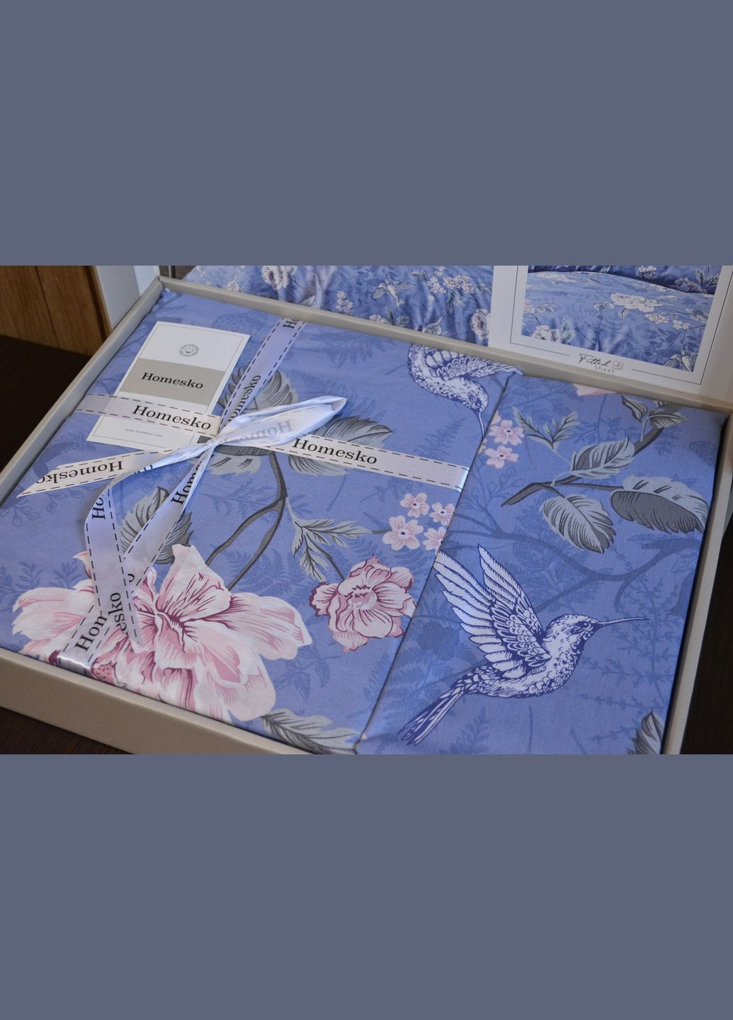 Постільна білизна Homesko Ranforce 200 х 220 см Ibiza Indigo First Choice (318387104)