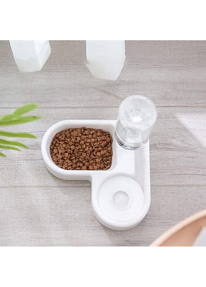 Миска с автоматической поилкой для кошек и собак в форме сердца, 500 мл, белая China (351854969)