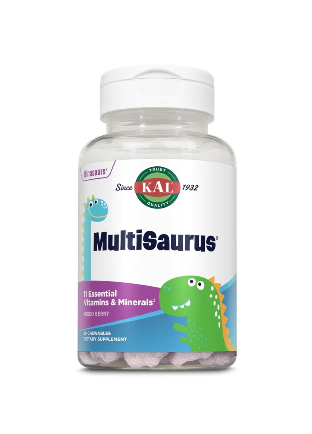 Комплекс вітамінів MultiSaurus - 60 chewable Mixed Berry KAL (288677462)