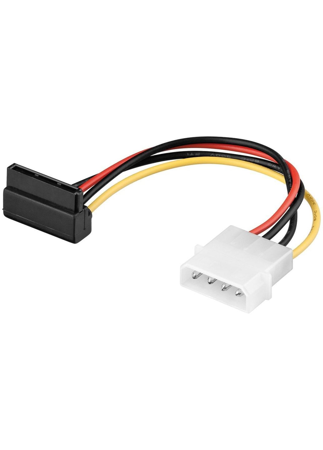 Кабель питания внутренний MoleX SATA 15p M/F (папа/мама) 0.13m SATA 90°вверх Goobay (369645387)
