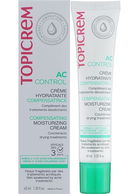 Компенсирующий увлажняющий крем для лица AC Compensating Moisturizing Cream 40ml (833580-31154993) Topicrem (368636322)
