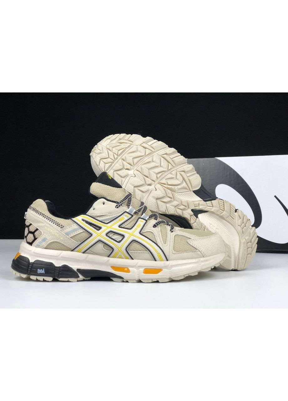 Бежевые с желтым зима-термо женские кроссовки No Brand бежевые зима (313611348)