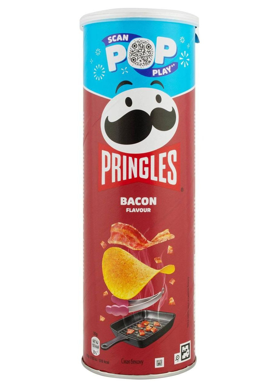 Чипси Bacon зі смаком бекону 165г. Pringles (324219550)