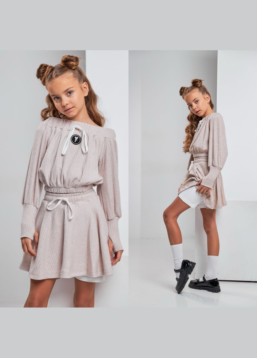 Бежевий демісезонний вишуканий костюм Україна