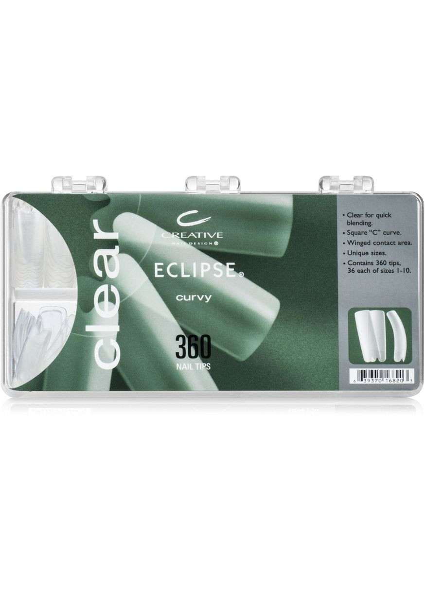 Тіпси зі спеціальним вирізом контактної зони Clear Eclipse Tips 360шт (467489-27075992) CND (368642505)