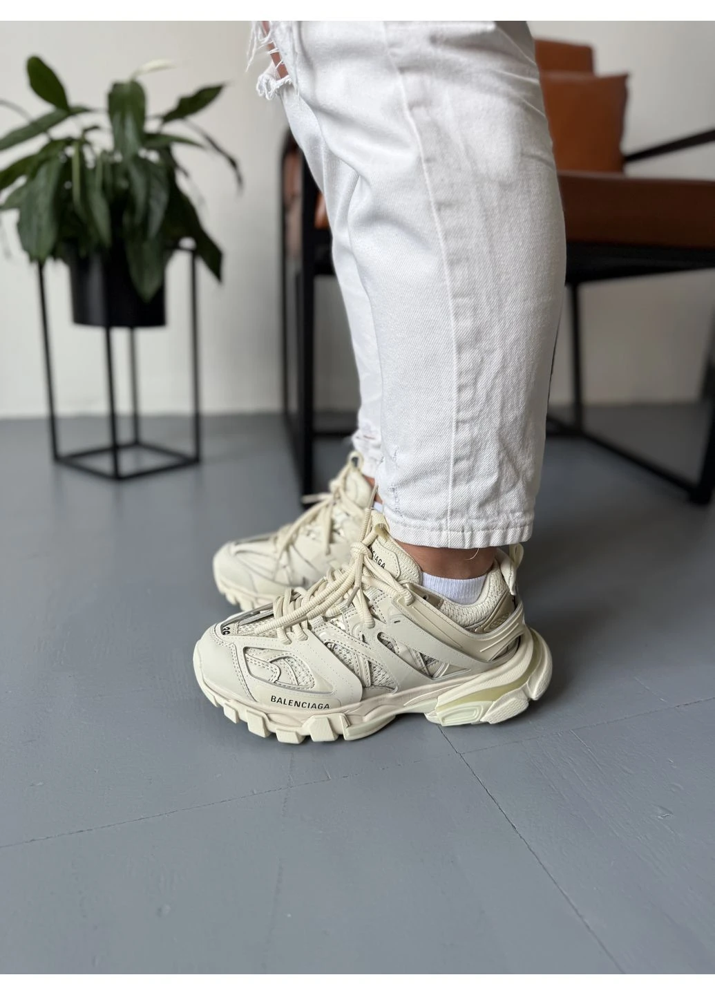Бежеві літні кросівки balenciaga track beige баленсіага трек No Brand